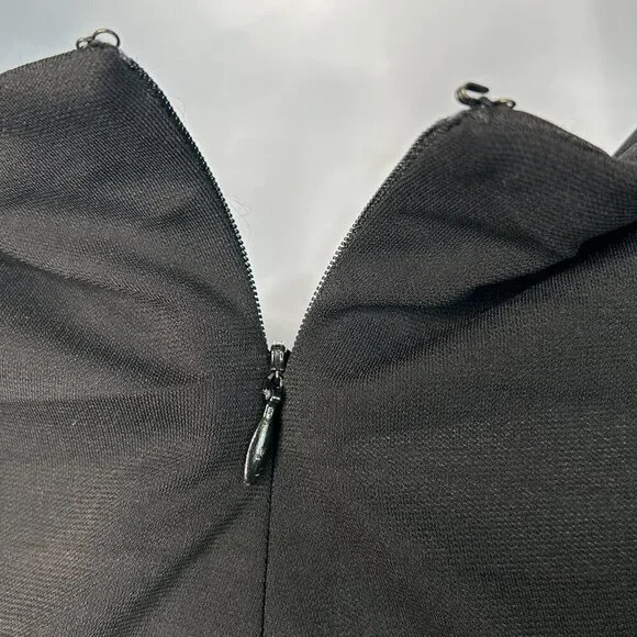 BCBGMAXAZRIA Black Dress |  Size M | Vintage | Made in USA Y2K - Picture 6 of 11